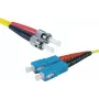 Exertis Connect ST/UPC - SC/UPC yksimuoto Duplex OS2 kuitu-patchkaapeli, 3 m, keltainen 392883