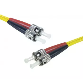 EXERTIS CONNECT kuitu-patchkaapeli Eco, OS2 yksimuoto, Duplex ST/UPC - ST/UPC, keltainen, 1,0 m 392891