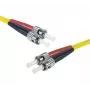 EXERTIS CONNECT kuitu-patchkaapeli Eco, OS2 yksimuoto, Duplex ST/UPC - ST/UPC, keltainen, 1,0 m 392891