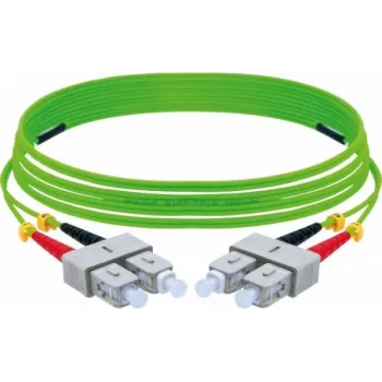 EXERTIS CONNECT OM5 SC Duplex - SC Duplex UPC kuitu-patchkaapeli, 50/125 µm, limetinvihreä, 5 m 392904