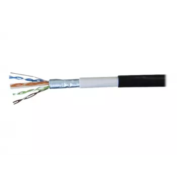 EXERTIS CONNECT Cat6 F/UTP vedenpitävä ulko-patchkaapeli, 2 m, musta 845040