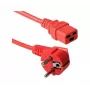 Exertis Connect 16 A kulmikas Schuko - suora C19 -virtakaapeli, punainen, 2 m 640055
