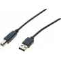 Exertis Connect USB 2.0 -kaapeli USB-A uros – USB-B uros 1,0 m harmaa 532407
