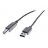 Exertis Connect USB 2.0 -kaapeli USB-A uros – USB-B uros 1,0 m harmaa 532407