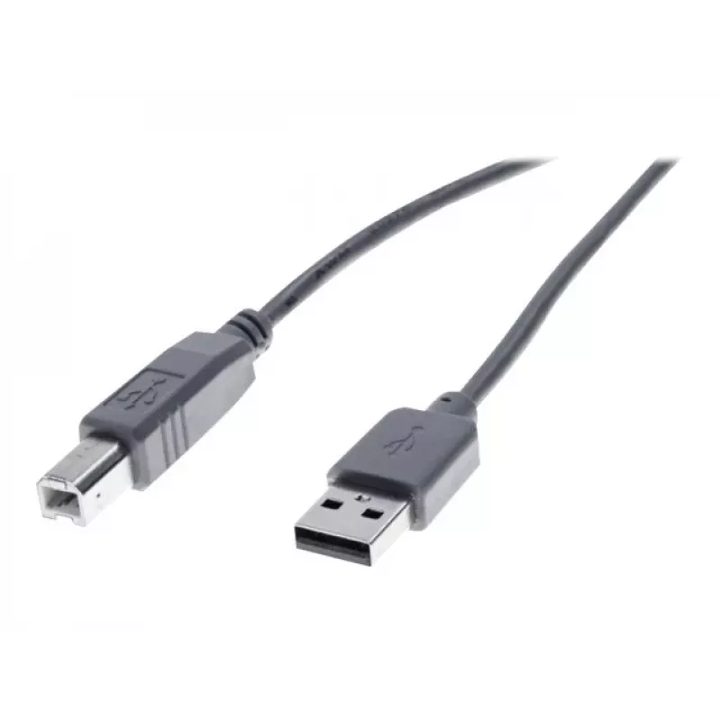 Exertis Connect USB 2.0 -kaapeli USB-A uros – USB-B uros 1,0 m harmaa 532407
