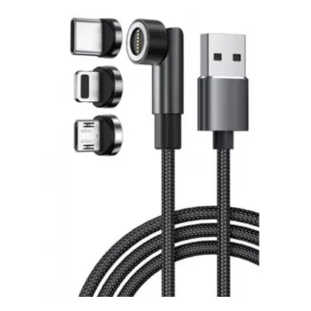 Exertis Connect USB 3-in-1 -latauskaapeli USB-C, Micro-B, Lightning (640297)