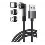Exertis Connect USB 3-in-1 -latauskaapeli USB-C, Micro-B, Lightning (640297)