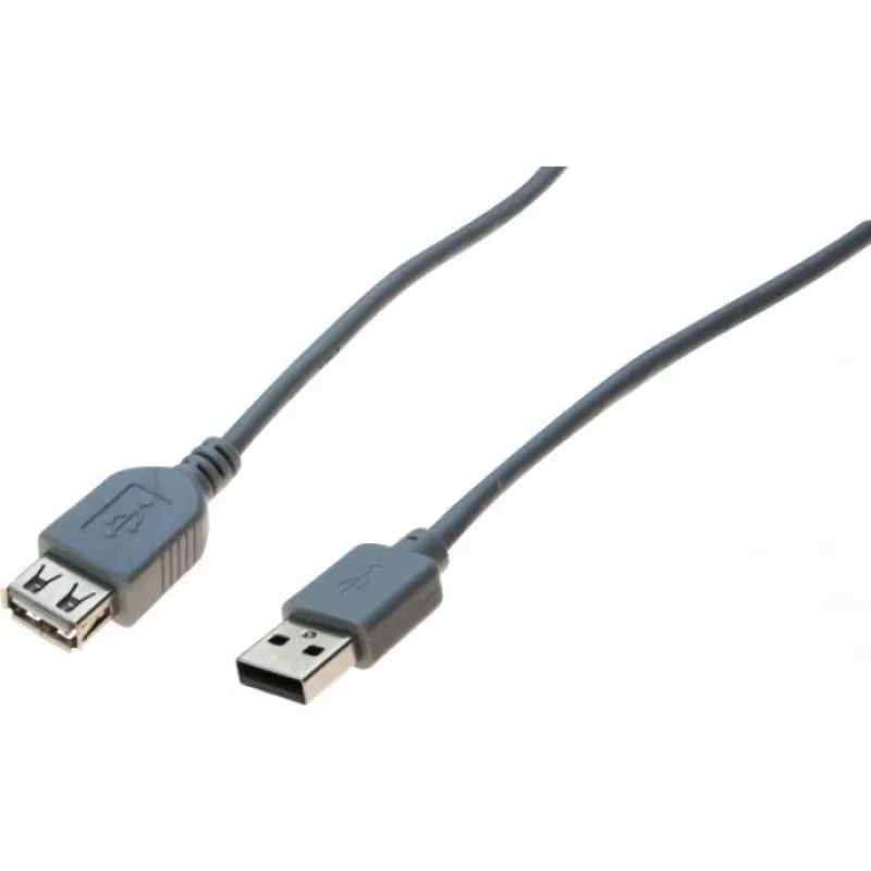 Exertis Connect USB 2.0 -jatkokaapeli – USB-A uros – USB-A naaras, 3 m, harmaa 532509