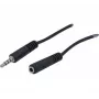 EXERTIS CONNECT 3,5 mm stereo-audio-jatkokaapeli, uros – naaras, 2 m, musta 721133