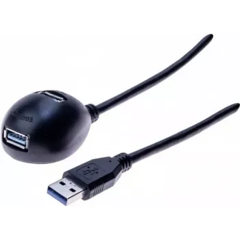 Exertis Connect USB-Cradle -jatkokaapeli, USB-A uros – USB-A naaras, 1,5 m, musta 532533