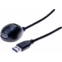 Exertis Connect USB-Cradle -jatkokaapeli, USB-A uros – USB-A naaras, 1,5 m, musta 532533