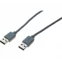 exertis Connect USB 2.0 -datalink-kaapeli, USB-A – USB-A, harmaa, 1,8 m 532502