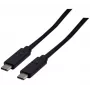 EXERTIS CONNECT USB 3.2 Gen 2x2 -kaapeli 20 Gbps / 240W USB-C - USB-C, musta, 1,0 m (532649)