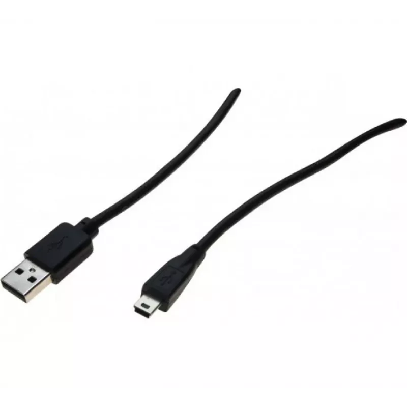 Exertis Connect USB 2.0 -kaapeli – USB-A uros – Mini-USB Type-B uros – 1,5 m – musta 532515