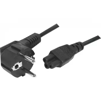 Exertis Connect kulmikas Schuko – IEC C5 -virtakaapeli, musta, 1,0 m 808359