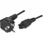 Exertis Connect kulmikas Schuko – IEC C5 -virtakaapeli, musta, 1,0 m 808359