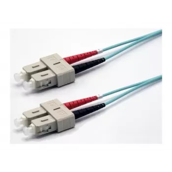 Ekivalan OM3 Duplex -patch-kaapeli, 50/125 µm, SC/SC, aqua, 10 m COZOM3DCDC2SA0100A