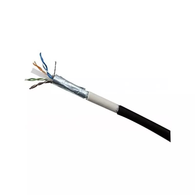 EXERTIS CONNECT Cat.6 F/UTP vedenkestävä ulko-patch-kaapeli, 30 m, musta 845048