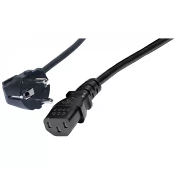 Exertis Connect kulmattu Schuko–IEC-C13-verkkojohto, 1 m, musta 808008