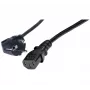 Exertis Connect kulmattu Schuko–IEC-C13-verkkojohto, 1 m, musta 808008