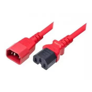 Exertis Connect IEC C14–C15 -verkkojohto, punainen, 1,8 m 808364