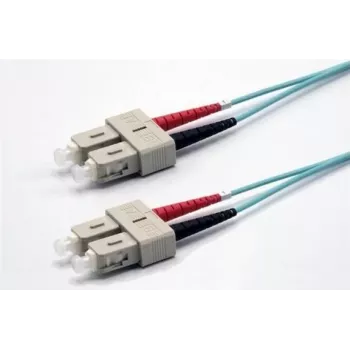 Ekivalan OM3 Duplex kuitu-kaapeli SC/SC, 50/125 µm, aqua, 2,0 m COZOM3DCDC2SA0020A