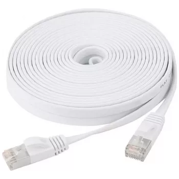 EXERTIS CONNECT Cat6 U/FTP litteä kaapeli, valkoinen, 5 m 845059