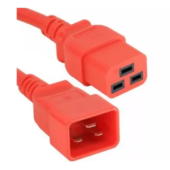 Exertis Connect 2 m punainen IEC C20 - C19 jatkokaapeli 16A 250V 640056