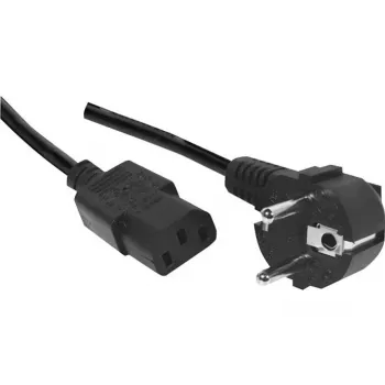 Exertis Connect 3 m kulmaliitin Schuko–C13 virtakaapeli, halogeeniton, musta 807951