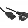 Exertis Connect 3 m kulmaliitin Schuko–C13 virtakaapeli, halogeeniton, musta 807951