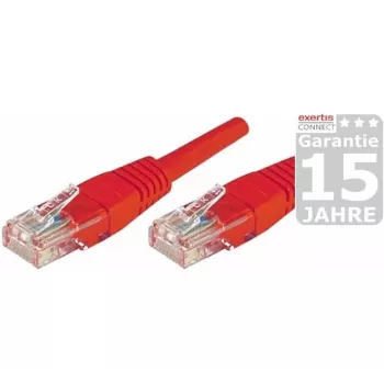 EXERTIS CONNECT Cat.5e U/UTP -verkkokaapeli, punainen, 5,0 m, Slim Snagless Boot 853946