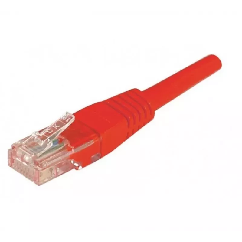 EXERTIS CONNECT Cat.5e U/UTP -verkkokaapeli, punainen, 5,0 m, Slim Snagless Boot 853946
