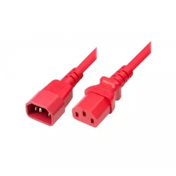 Exertis Connect IEC -virtajohto C14-C13, punainen, 5,0 m 808048