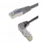 Exertis Connect Cat. 6A S/FTP -verkkokaapeli, kulma-suora, harmaa, 2 m 854304