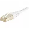 Exertis Connect 853811 Cat.6 F/UTP -kytkentäkaapeli, 1 m, valkoinen, ohut taivutussuoja