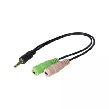 Exertis Connect CTIA-kuulokemikrofonisovitin - 3,5 mm TRRS kahteen TRS-liitäntään (kuuloke-/mikrofonijakaja) 721135
