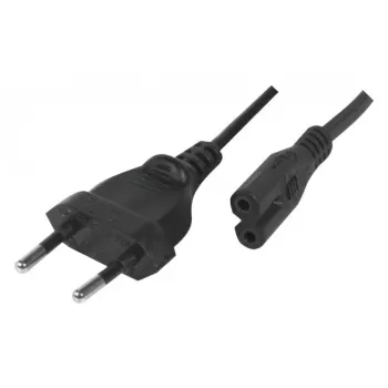 Exertis Connect virtajohto, europistoke Euro-8-liittimeen, musta, 1,0 m (808308)