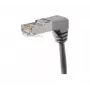 EXERTIS CONNECT Cat.6A S/FTP -verkkokaapeli, 2,0 m, harmaa, alaspäin kulmamalliset liitännät 854289