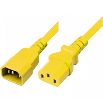 Exertis Connect IEC-virtakaapeli C14 - C13 keltainen 1,8 m 808045