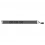 EXERTIS CONNECT 19 inch 1U 6-liitäntäinen C13 PDU, alumiinikotelo, 2,5 m Schuko-kaapeli, RAL 9005 musta (808900)