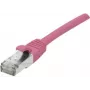 EXERTIS CONNECT Cat 6A S/FTP -verkkokaapeli, roosa, 15 m, Slim Strain Relief 854383