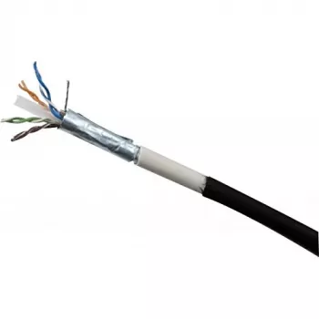 Exertis Connect Cat6 ulkoverkkokaapeli RJ45 - RJ45, F/UTP, 20 m, musta 845046