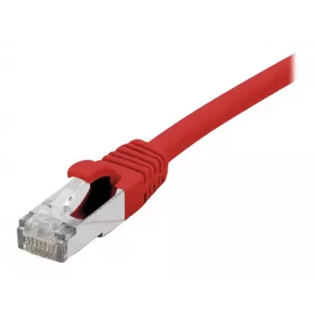 EXERTIS CONNECT Cat. 6A S/FTP -verkkokaapeli, TPE, halogeeniton, GRS-sertifioitu, punainen, 0,5 m 854520