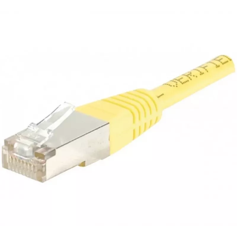 EXERTIS CONNECT Cat.6 F/UTP -verkkokaapeli, 20 m, keltainen, RJ45, Slimline Snagless Boot 853332