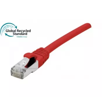 EXERTIS CONNECT RJ45 -verkkokaapeli Cat. 6, F/UTP, GRS-sertifioitu, punainen, 0,15 m (854618)