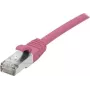 EXERTIS CONNECT Cat 6A S/FTP -verkkokaapeli, roosa, 0,15 m, Slim Bend Protection 854373