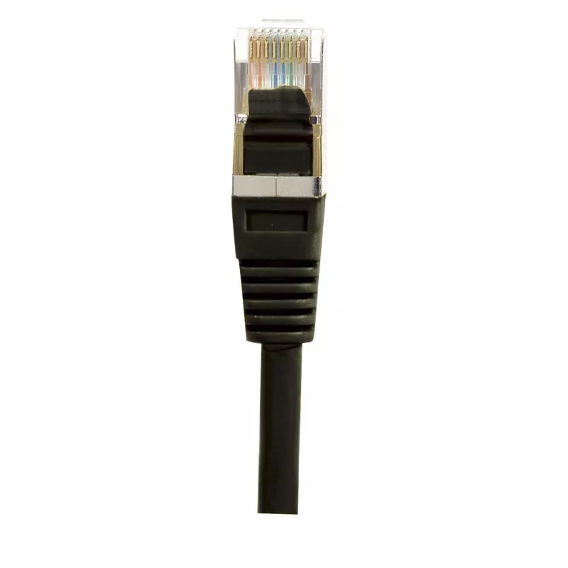 EXERTIS CONNECT Cat.6 S/FTP PiMF -verkkokaapeli, musta, 0,7 m, Slim Snagless 856843