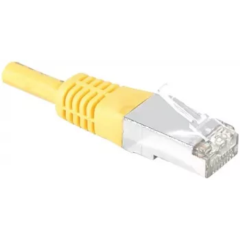 EXERTIS CONNECT Cat.6 S/FTP PiMF -verkkokaapeli, keltainen, 0,3 m, Slim Snagless Boot 856822