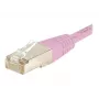 Exertis Connect 854479 Cat.6 S/FTP PiMF -kytkentäkaapeli, 0,7 m, pinkki, ohut taivutussuoja