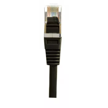 EXERTIS CONNECT Cat.6 S/FTP -verkkokaapeli, PiMF, musta, 1,0 m, Slim Bend Protection 856852